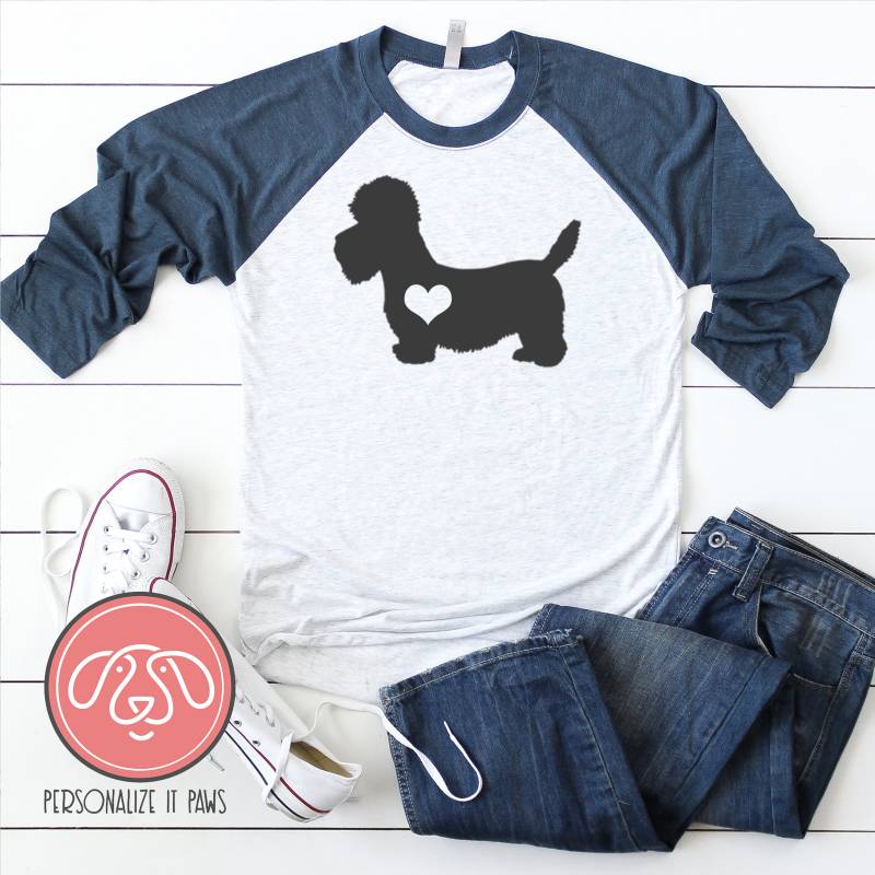 Dandie Dinmont Terrier Raglan Dandie Dinmont Terrier Raglan von Personalizeitpaws