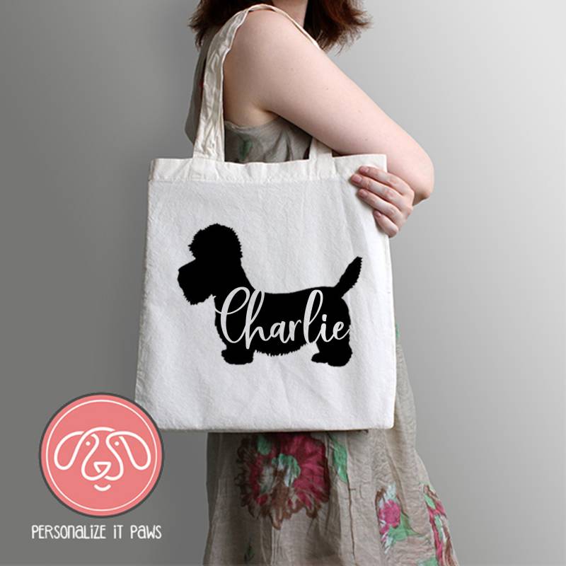 Dandie Dinmont Terrier Tote Tasche Dandie Dinmont Terrier Tote Tasche von Personalizeitpaws