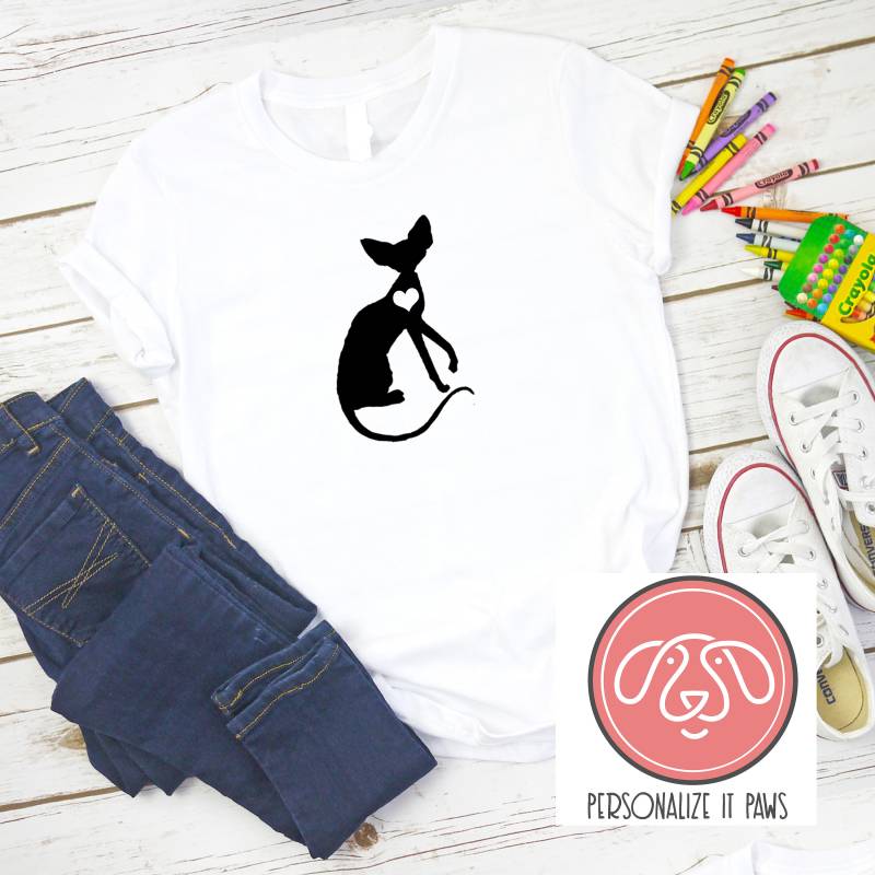 Devon Hairless Katze Jugend T-Shirt von Personalizeitpaws