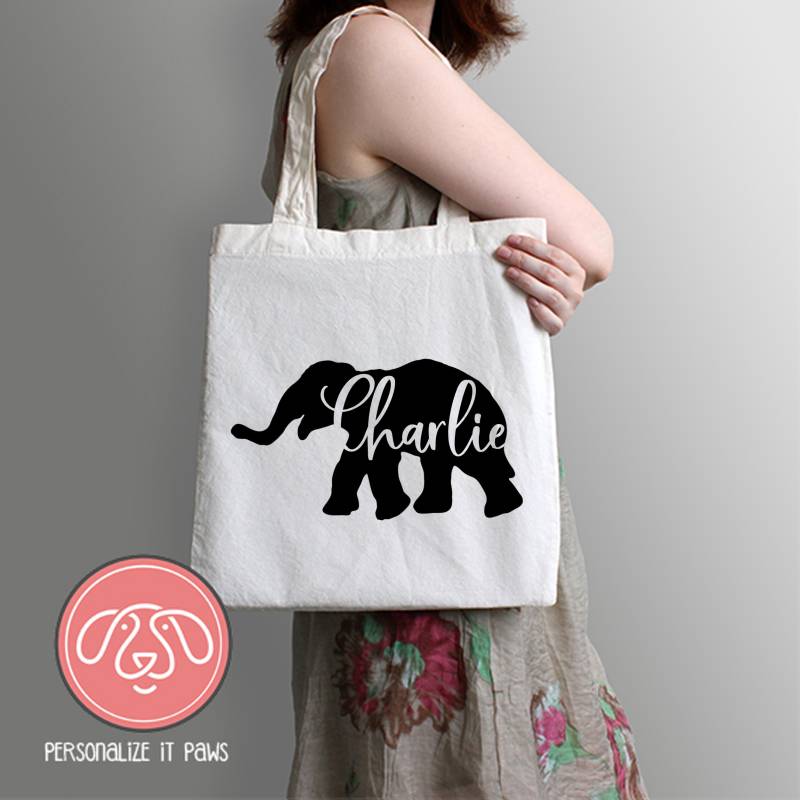 Elefant Einkaufstasche Elefant Einkaufstasche von Personalizeitpaws