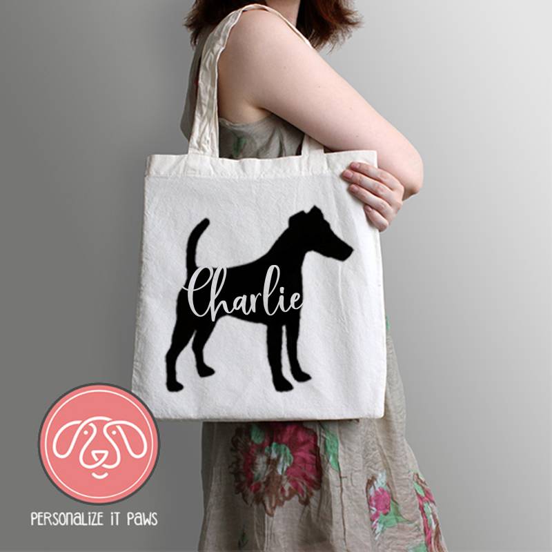 Glatte Fox Terrier Einkaufstasche Glatte Fox Terrier Einkaufstasche von Personalizeitpaws