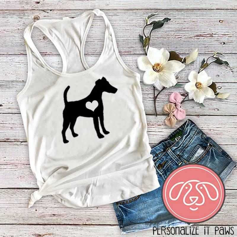Glatter Fuchs Terrier Hund Mama Damen Tank Top von Personalizeitpaws
