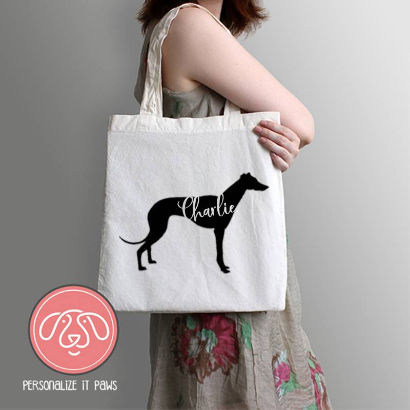 Greyhound Einkaufstasche Greyhound Einkaufstasche von Personalizeitpaws