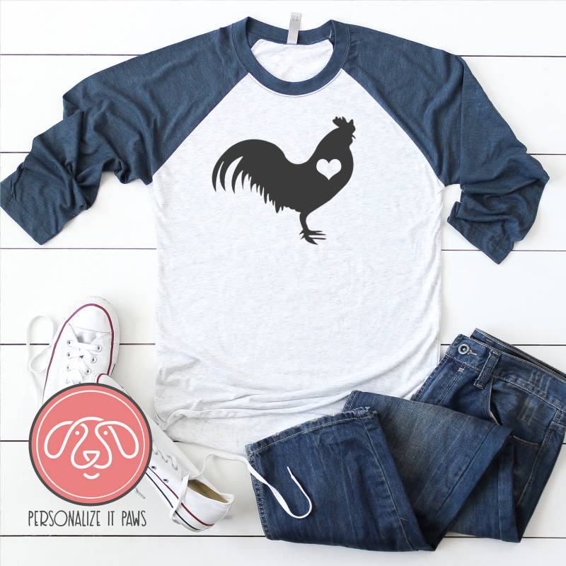 Huhn Raglan Huhn Raglan von Personalizeitpaws
