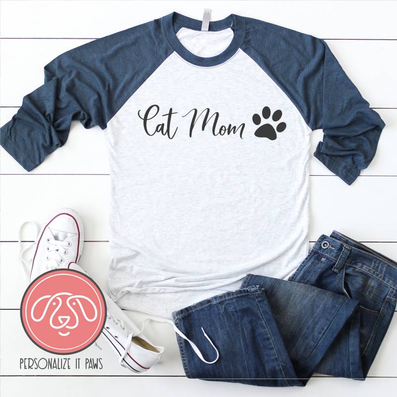Katze Mama Raglan Katze Mama Raglan von Personalizeitpaws