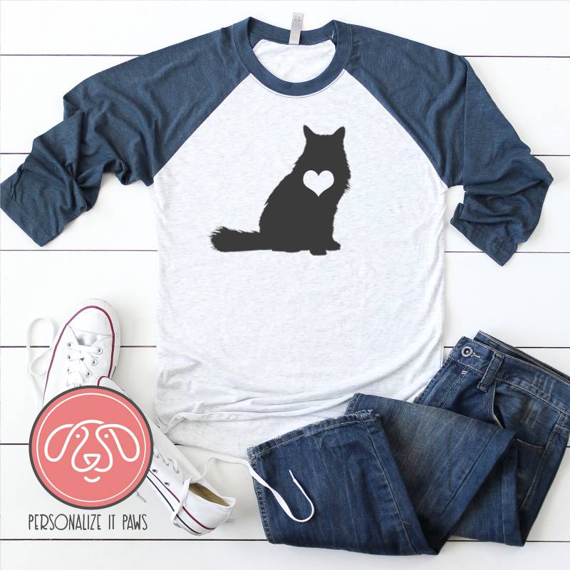 Katze Sitzend Raglan Katze Sitzend Raglan von Personalizeitpaws