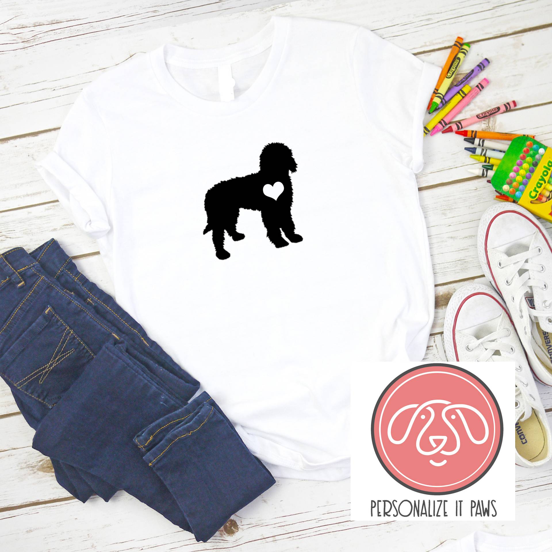 Labradoodle Jugend T-Shirt von Personalizeitpaws
