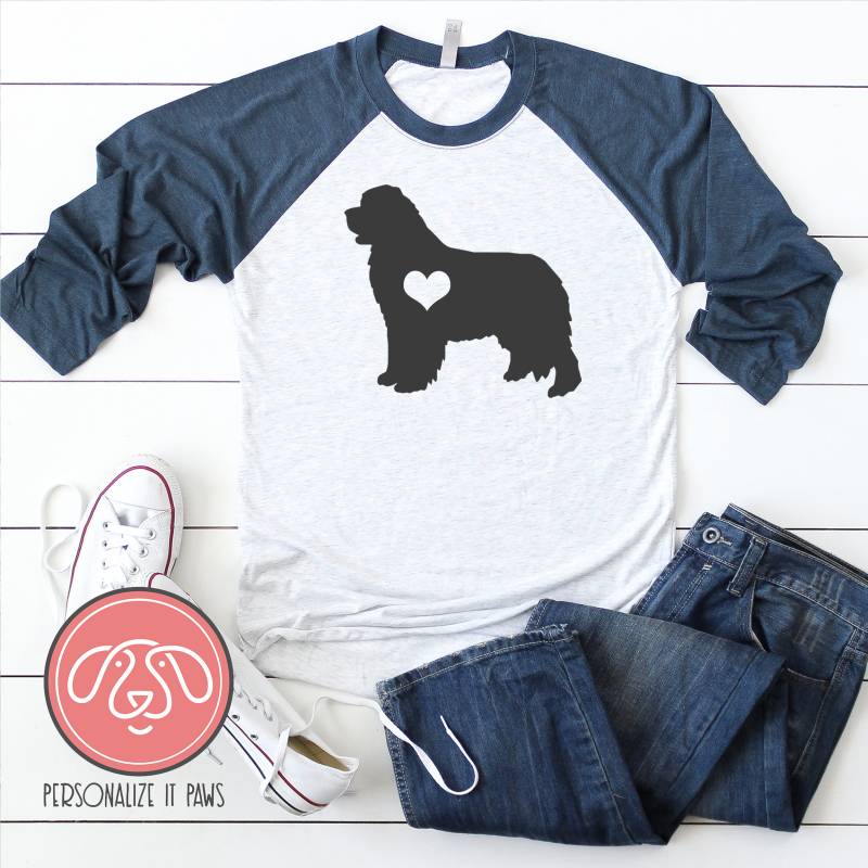 Neufundland Raglan von Personalizeitpaws