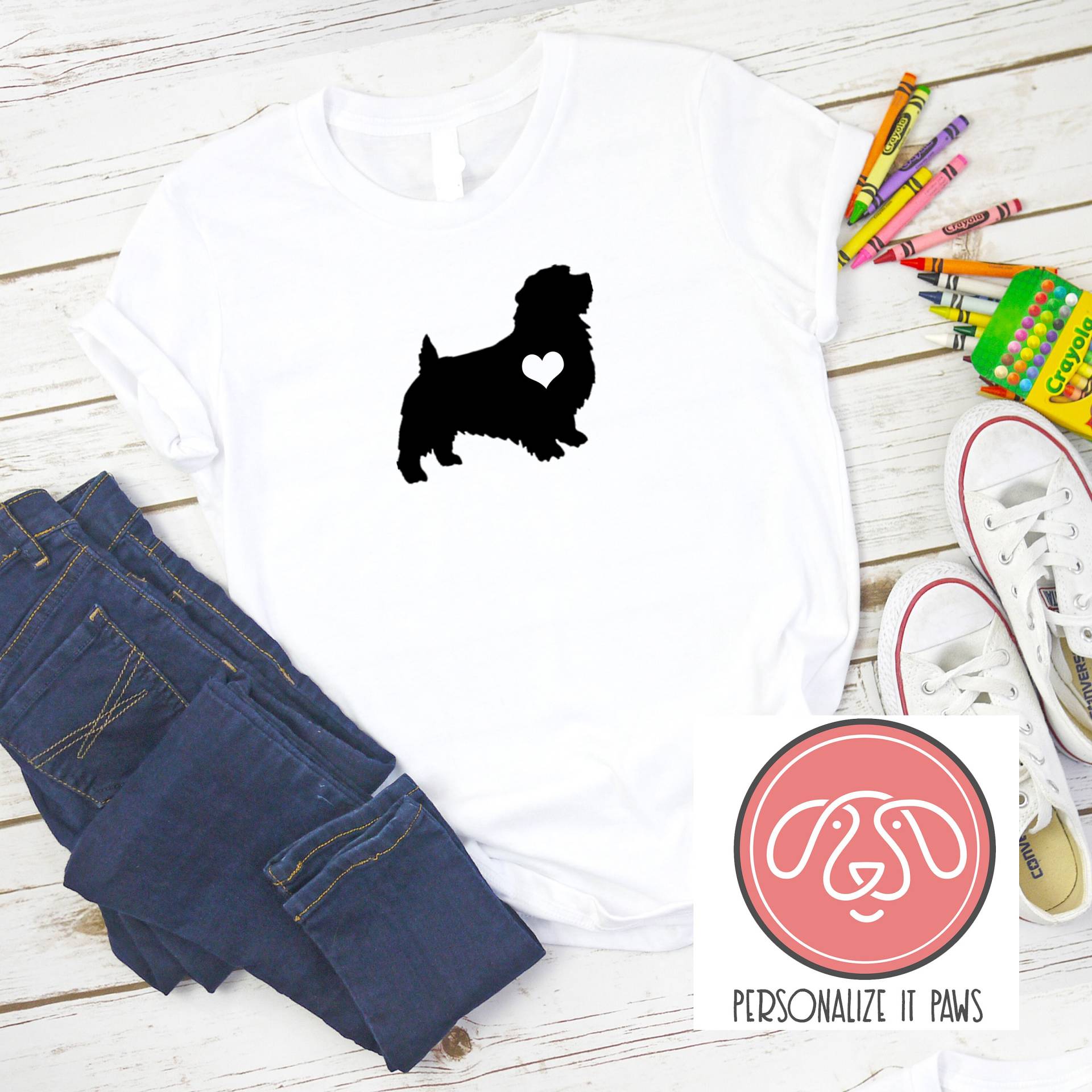 Norfolk Terrier Jugend T-Shirt von Personalizeitpaws