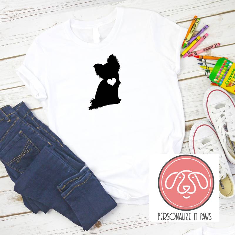 Papillion Jugend T-Shirt von Personalizeitpaws