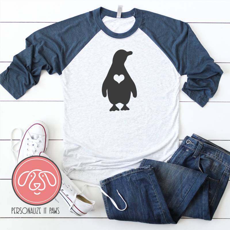 Pinguin Raglan Pinguin Raglan von Personalizeitpaws