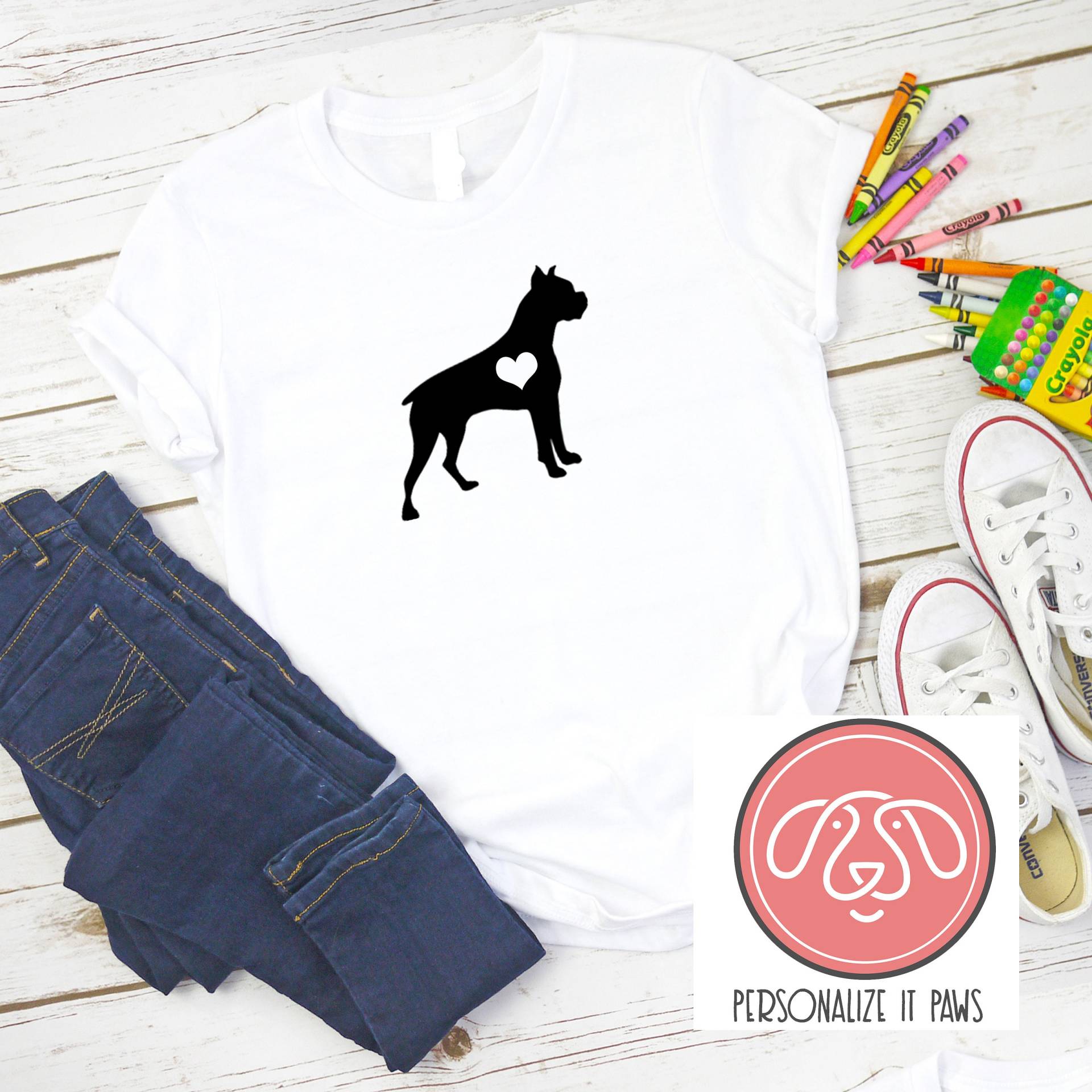 Pitbull Jugend T-Shirt von Personalizeitpaws
