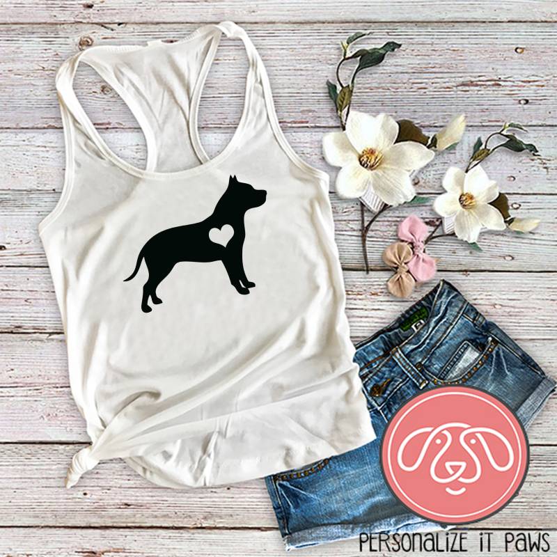 Pitt Bull Natural Dog Mom Damen Tank Top von Personalizeitpaws