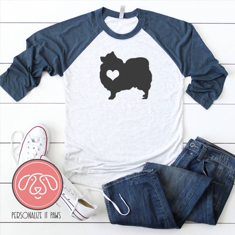 Pommeranian Raglan Pommeranian Raglan von Personalizeitpaws