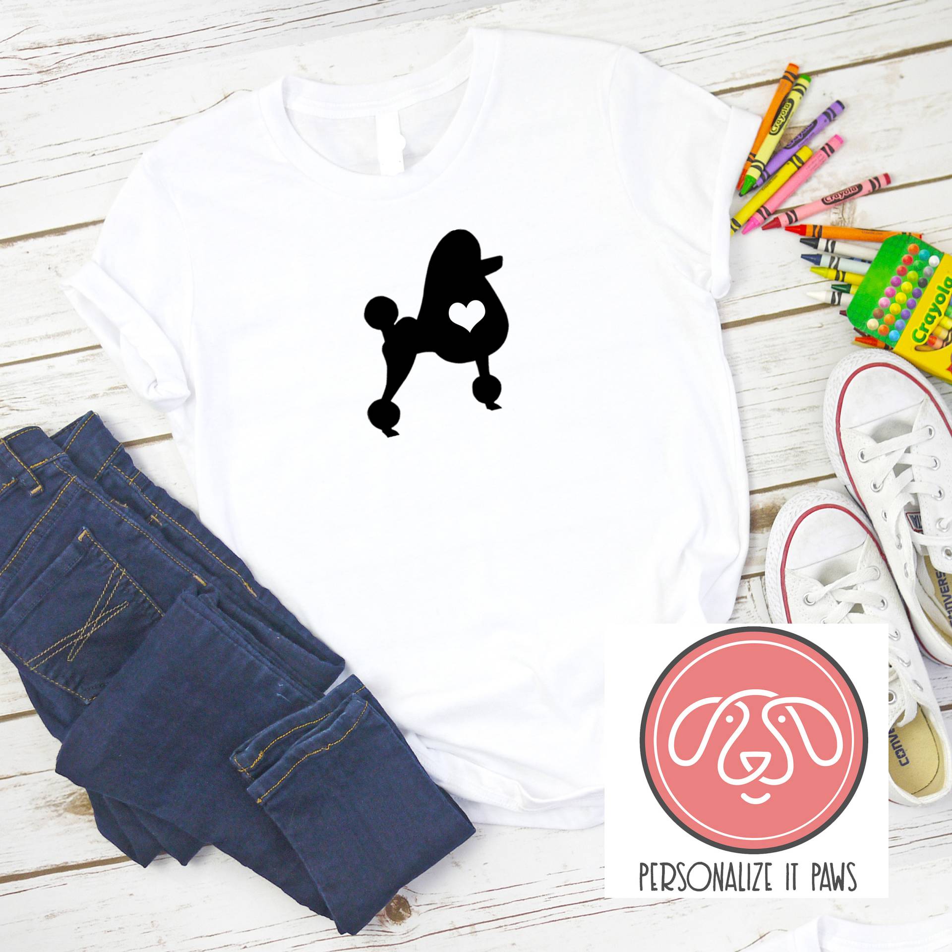 Pudel Jugend T-Shirt von Personalizeitpaws