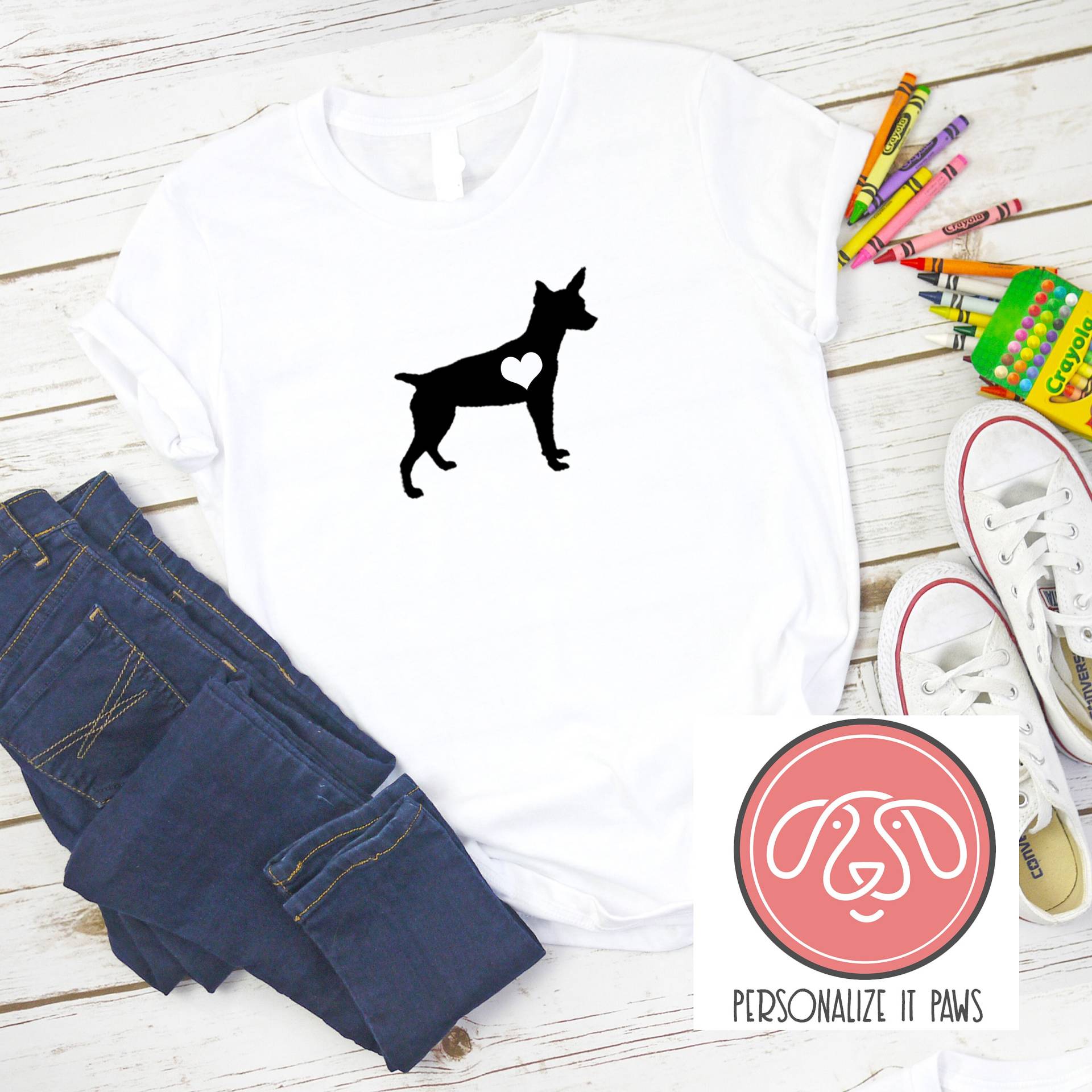 Rat Terrier Jugend T-Shirt von Personalizeitpaws