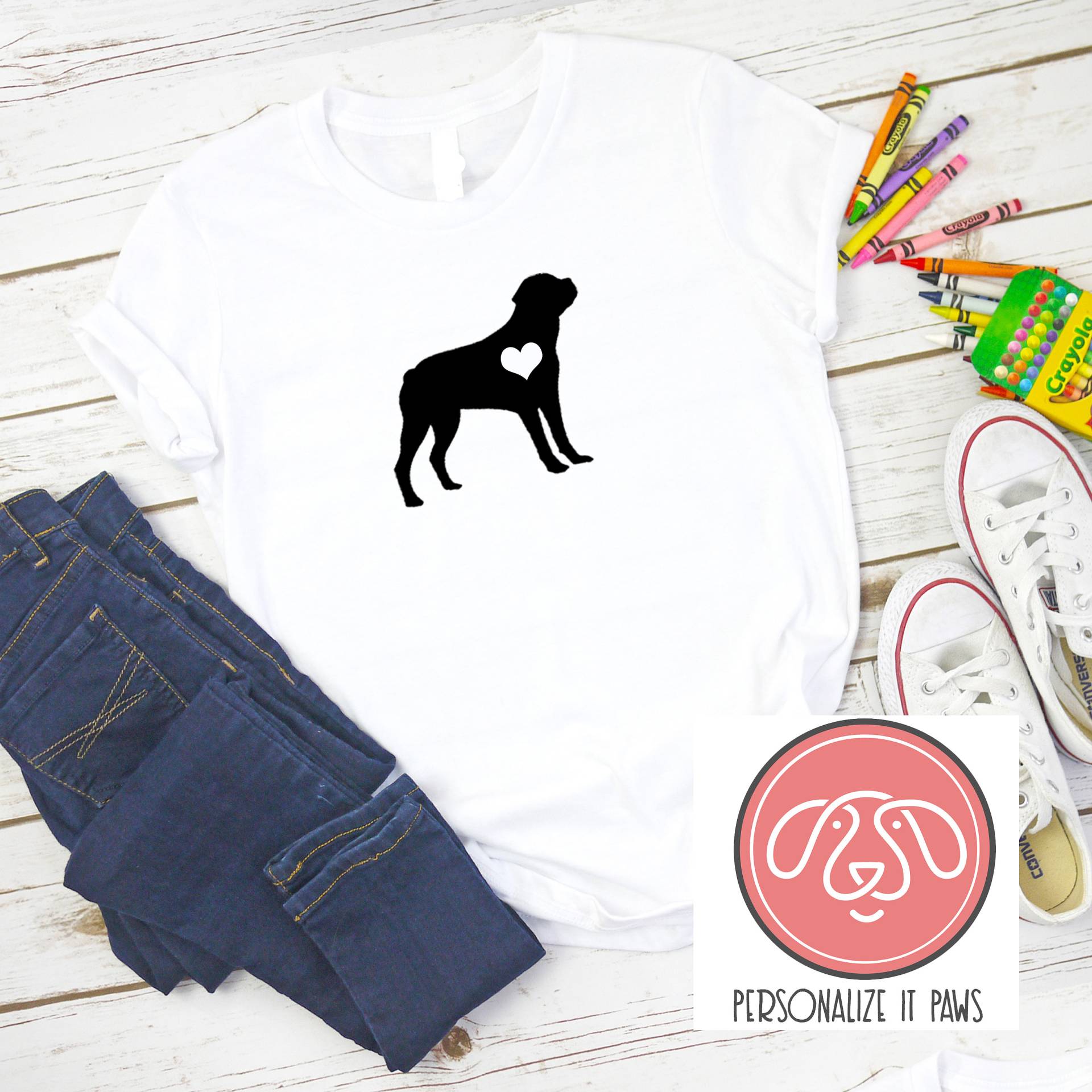 Rottweiler Jugend T-Shirt von Personalizeitpaws