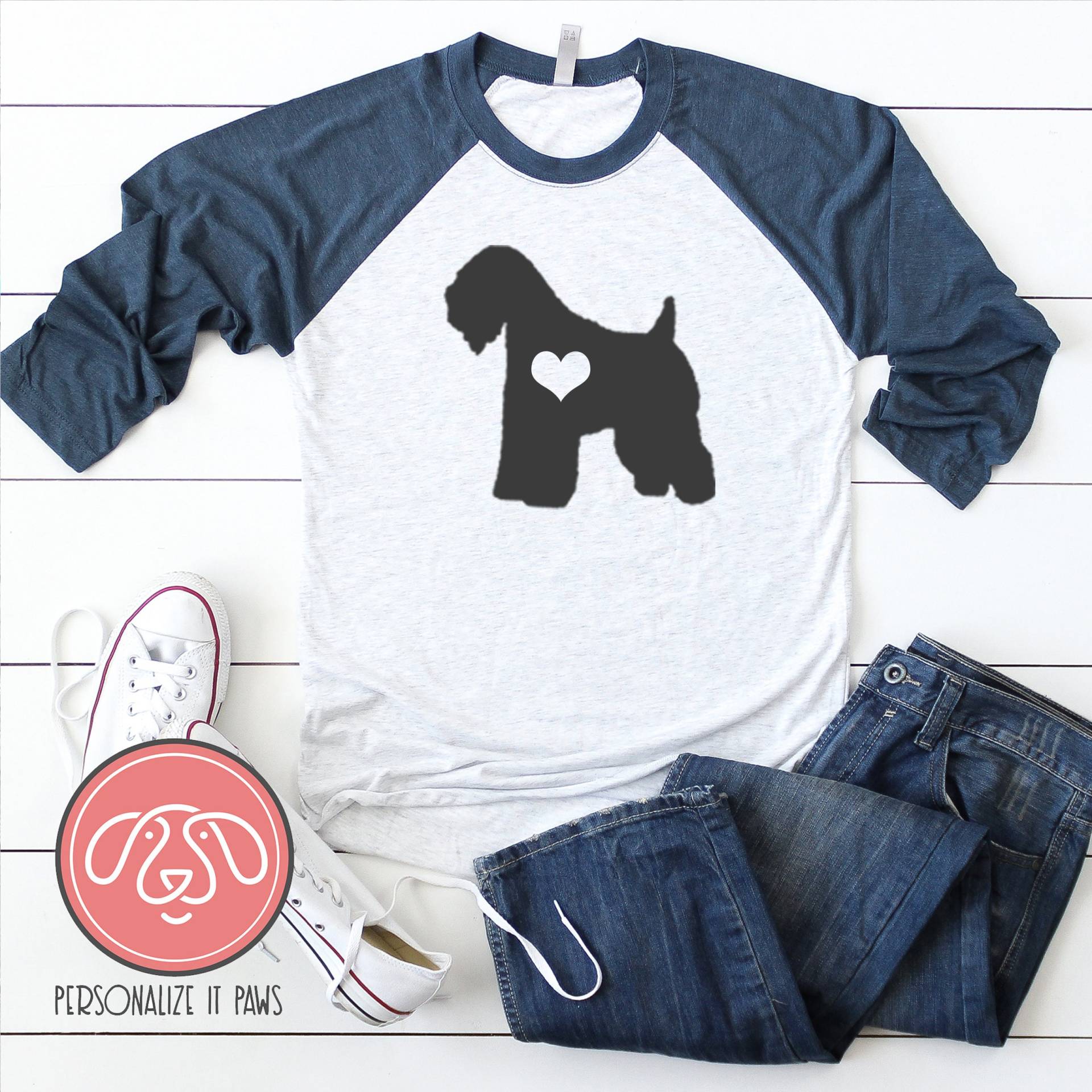 Weich Beschichteter Weizen Raglan von Personalizeitpaws