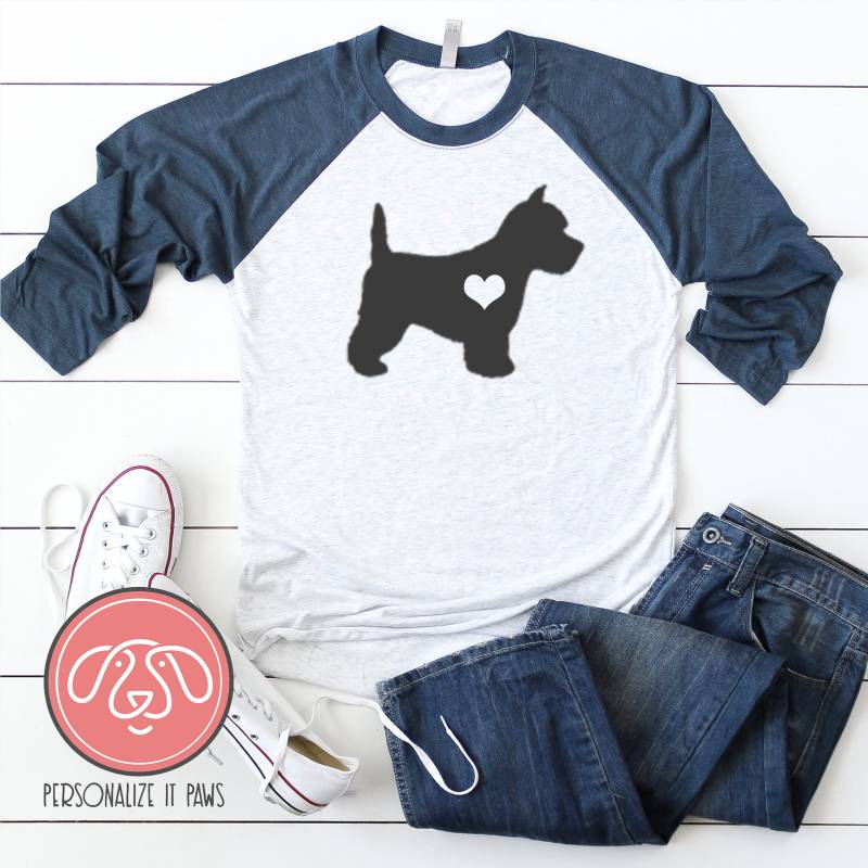 West Highland Terrier "Westie" Raglan West Highland Terrier "Westie" Raglan von Personalizeitpaws
