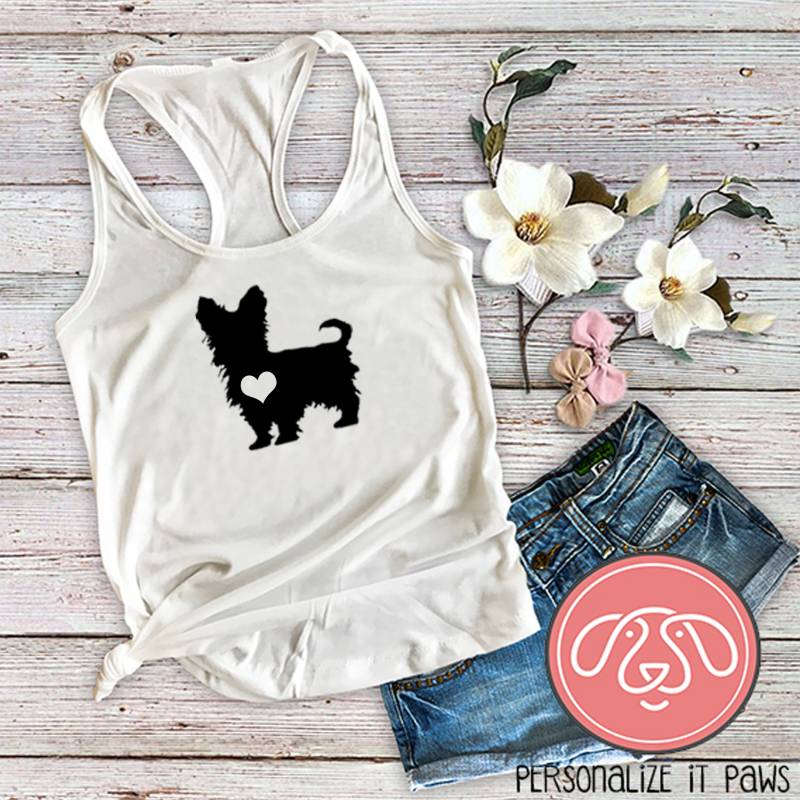 Yorkie Dog Mom Damen Tank Top von Personalizeitpaws