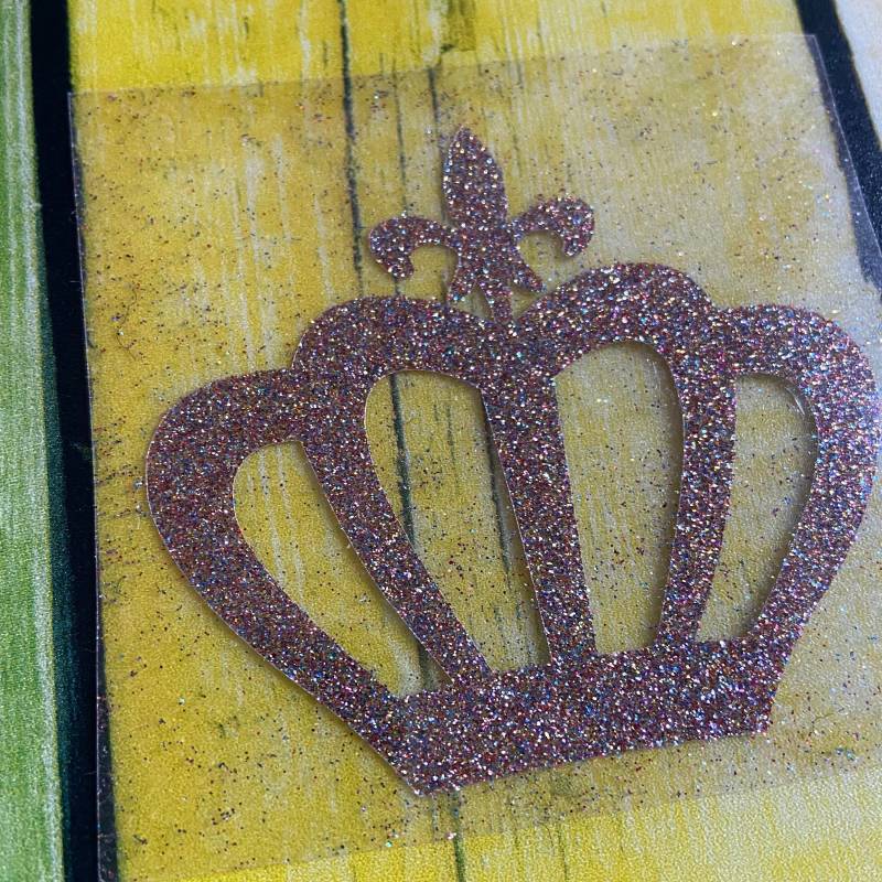 Bügelbild Krone Iii | Applikation Glitzer Geburtstags T-Shirt Glitzerbild Flock Zum Aufbügeln Aufbügelbar Geschenk Kind von Personikat