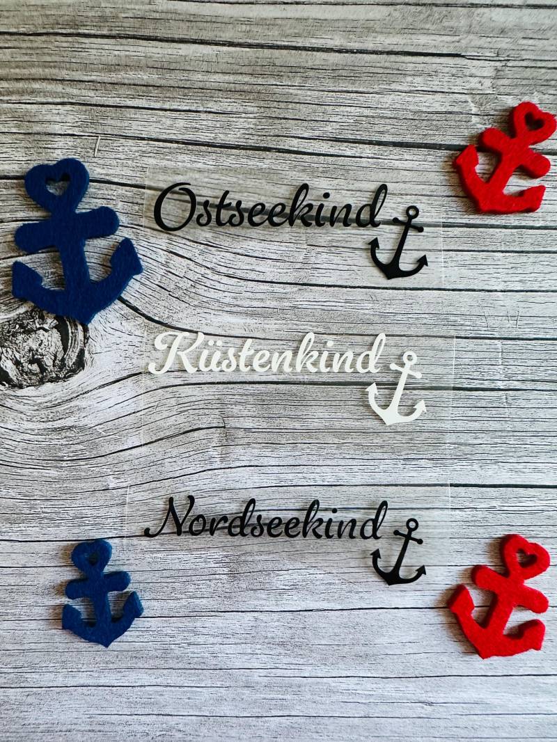 Bügelbild Maritim - Aufbügler Ostseekind Nordseekind Deichkind Zum Aufbügeln Anker T-Shirt Druck Schnelle Lieferung von Personikat