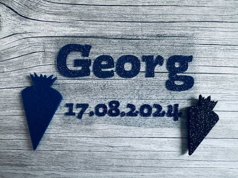 Bügelbild Name Datum/Beschriftung Schultüten Hochwertige Flexfolie Schrift Schulkind Einschulung Zahlen Zum Aufbügeln Diy von Personikat