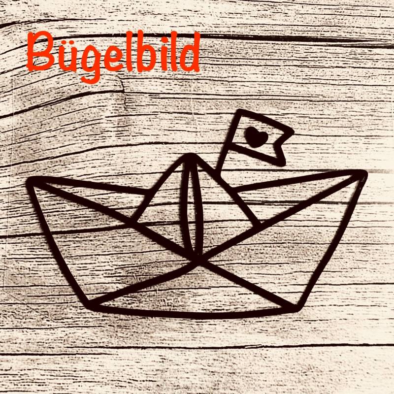 Bügelbild Papierboot - Maritim Zum Aufbügeln Boot Aufbügelbar Küste Nordisch Maritimer Aufbügler Verschiedene Farben Und Größen von Personikat