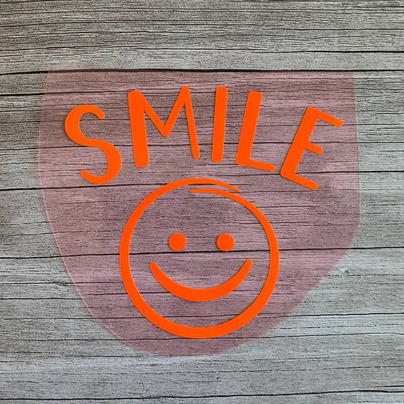 Bügelbild Smile - Smiley Smily Schnelle Lieferung Große Farbauswahl Verschiedene Größen Geschenk Wärme Transfer Aufbügler von Personikat