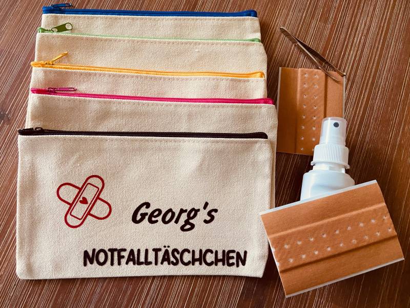 Etui/Notfalltäschchen Reiseapotheke Kosmetiktasche Krems-Krams Tasche Allergiker Notfall Set Bienenstichnotfall Sos Kinder von Personikat