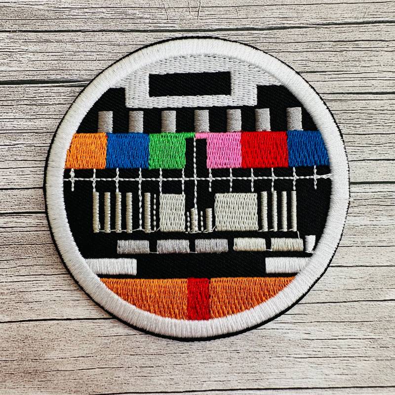 Patch Fernseher Kein Signal - Störbild Retrobild Altes Fernsehbild Patches Zum Aufbügeln Störungsbild Bild Sendeschluss Tv Aufbügler von Personikat