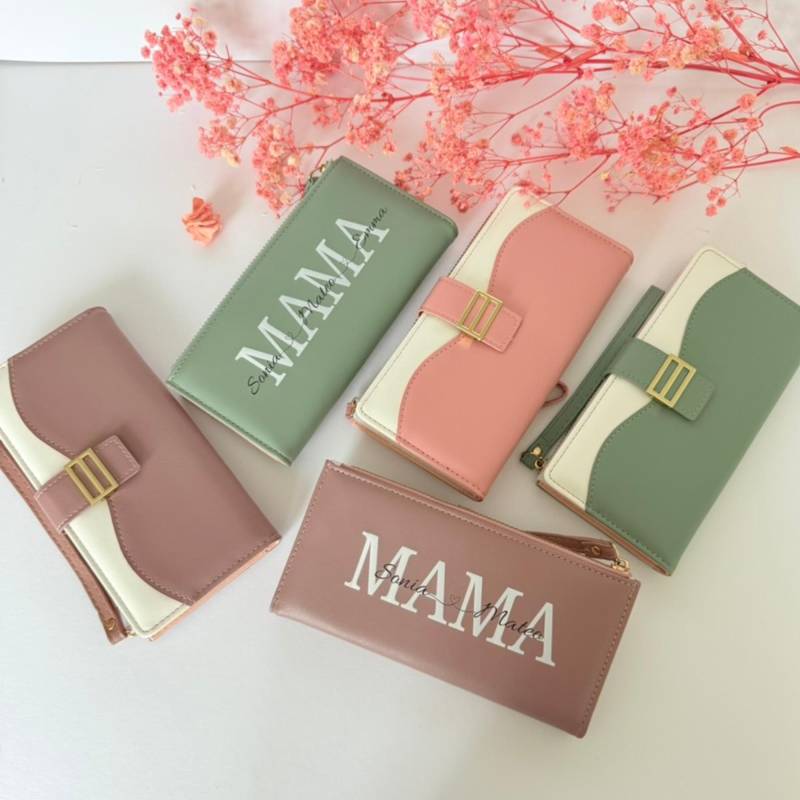 Geschenk Zum Muttertag - Personalisierter Geldbeutel Mit Mama & Kindernamen | Portemonnaie Für Mama Gravur Mutter von PersonlichShop