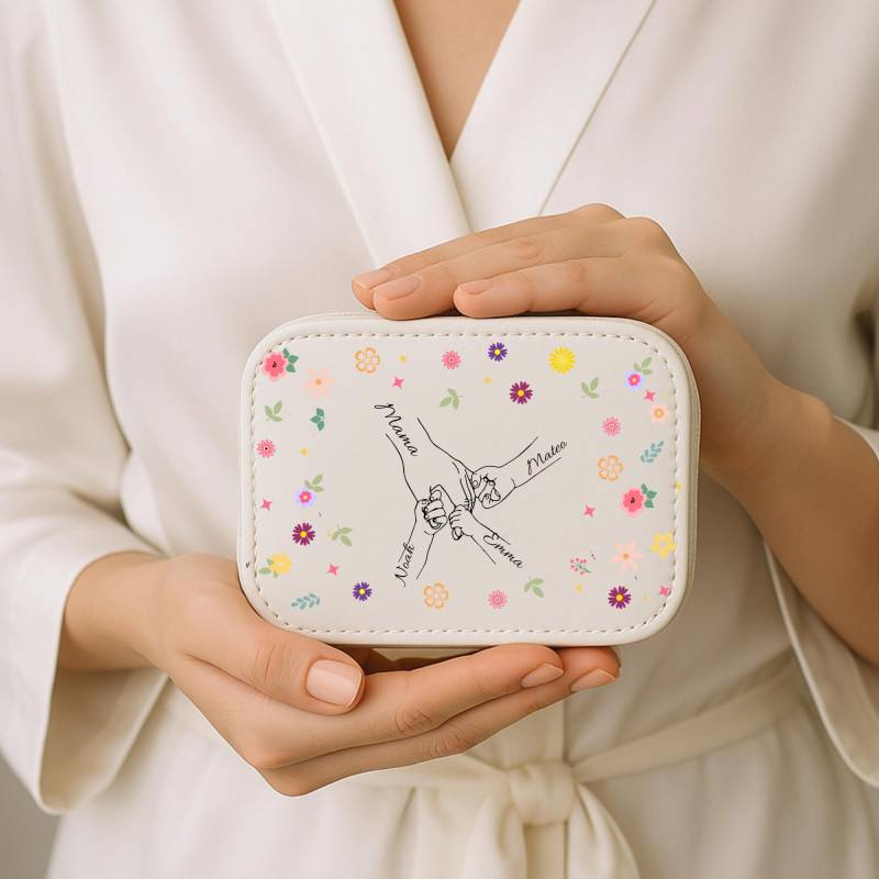 Personalisierte Schmuckbox Zum Muttertag - Hände Von Mama & Kindern Geschenk Für | 1-13 Kinder Familiengeschenk Oma von PersonlichShop