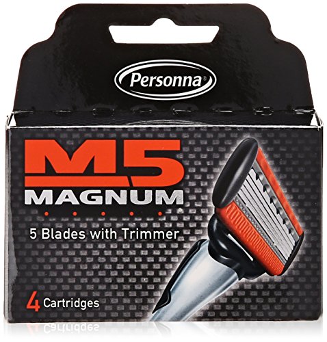 Personna M5 Magnum Razor Blades with Trimmer, 4 Ct Refill Blades (2 Pack) by Personna von Personna