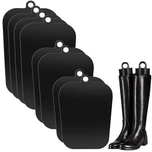 Perthlin 8 Stück 4 Paar Stiefelspanner Hoch Stiefel Unterstützung Verschiedene Größen Stiefelformer Damen Herren(Schwarz) von Perthlin
