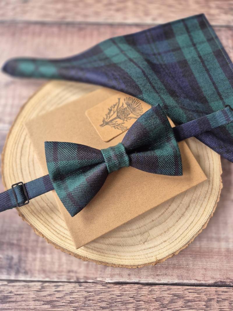 Black Watch Tartan Wollfliege Scottish Neckwear von PerthshireBowtieCo