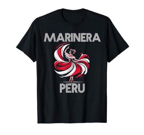 Peru Flag Hispanic Heritage Month Women Marinera Dancer T-Shirt von Peru Girl Latino Hispanic Heritage Month