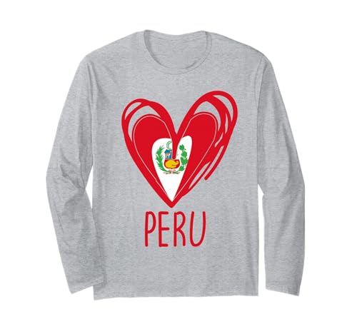 Lustige Peru-Flagge Herz Patriotische Liebe Peruanischer Stolz Kinder Junge Langarmshirt Lustige Peru-Flagge Herz Patriotische Liebe Peruanischer Stolz Kinder Junge Langarmshirt von Peru Peruvian Flag Designs