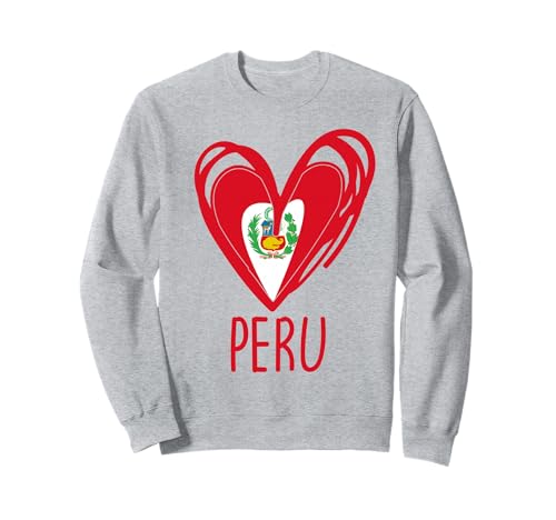 Lustige Peru-Flagge Herz Patriotische Liebe Peruanischer Stolz Kinder Junge Sweatshirt Lustige Peru-Flagge Herz Patriotische Liebe Peruanischer Stolz Kinder Junge Sweatshirt von Peru Peruvian Flag Designs