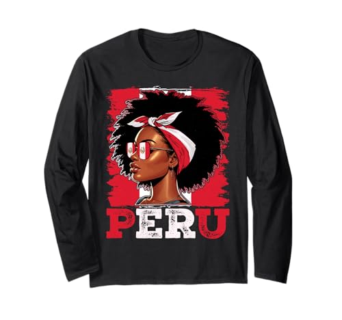 Peruanisches Mädchen Peru Flagge Stolze Peruana Frauen Langarmshirt Peruanisches Mädchen Peru Flagge Stolze Peruana Frauen Langarmshirt von Peru for Girls and Women Peruvian Outfit