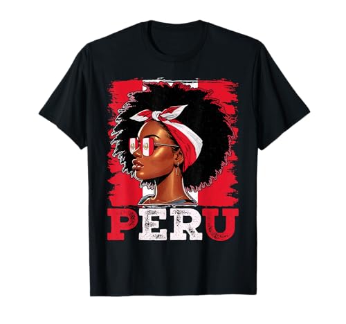 Peruanisches Mädchen Peru Flagge Stolze Peruana Frauen T-Shirt von Peru for Girls and Women Peruvian Outfit