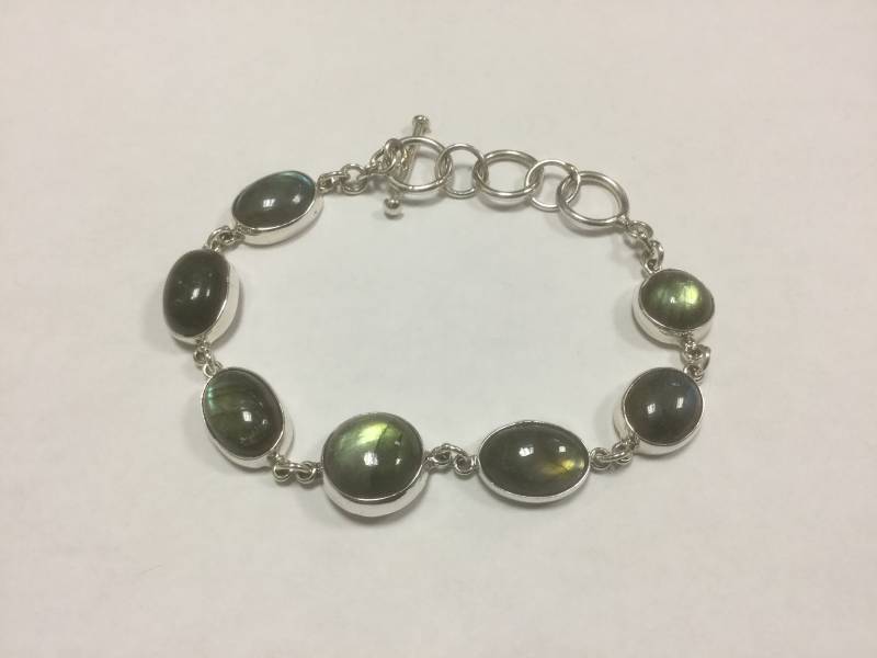 Labradorit Sterling Silber Armband Handgemachter Edelstein Schmuck von PeruMuchikstore