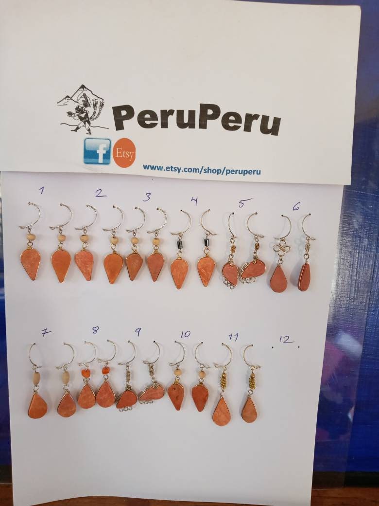 Silber Halbedelstein Jaspe Rot Tropfen Ohrringe Orange Ingwer Herbstfarbe Silber Halbedelstein Jaspe Rot Tropfen Ohrringe Orange Ingwer Herbstfarbe von PeruPeru
