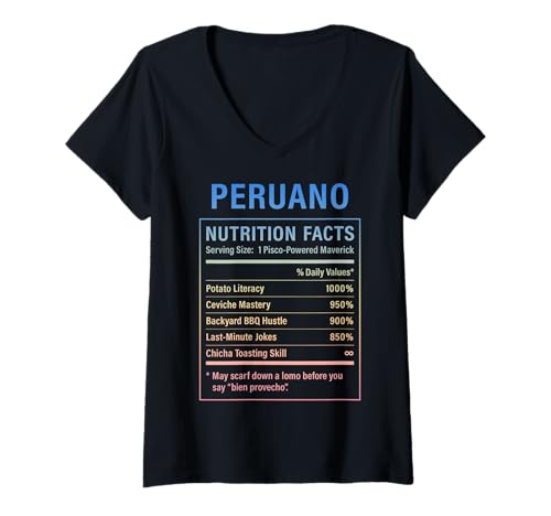 Damen Peruano Guy Stolze Peruanische Männer mit Peruwurzeln T-Shirt mit V-Ausschnitt Damen Peruano Guy Stolze Peruanische Männer mit Peruwurzeln T-Shirt mit V-Ausschnitt von Peruvian Humor Gifts for Men of Peru