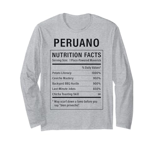 Peruano Guy Stolze Peruanische Männer mit Peruwurzeln Langarmshirt von Peruvian Humor Gifts for Men of Peru