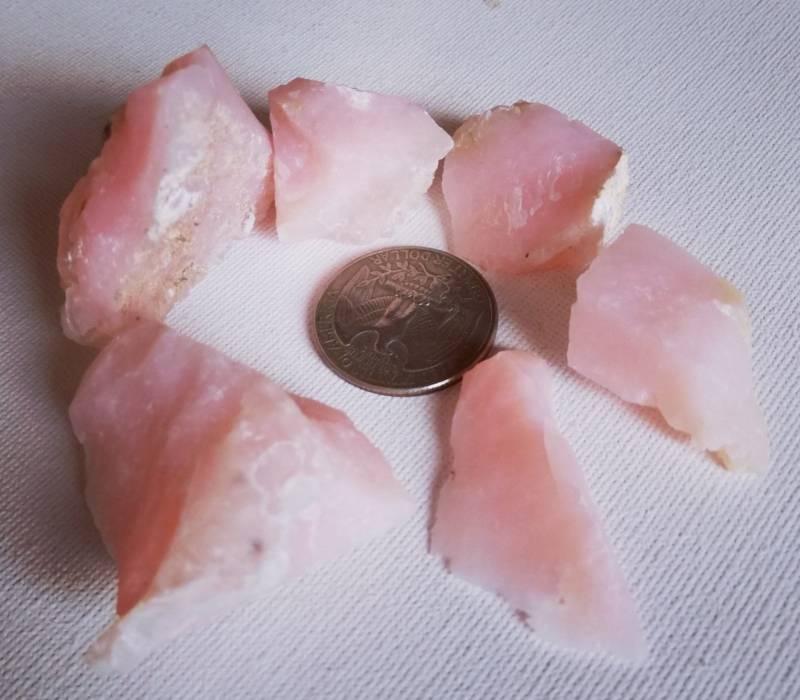 Rosa Opal Rau 6 Proben | 49, 4 Gramm/Brutto Kostenlosen Versand/Versandkostenfrei von PeruvianCrystals