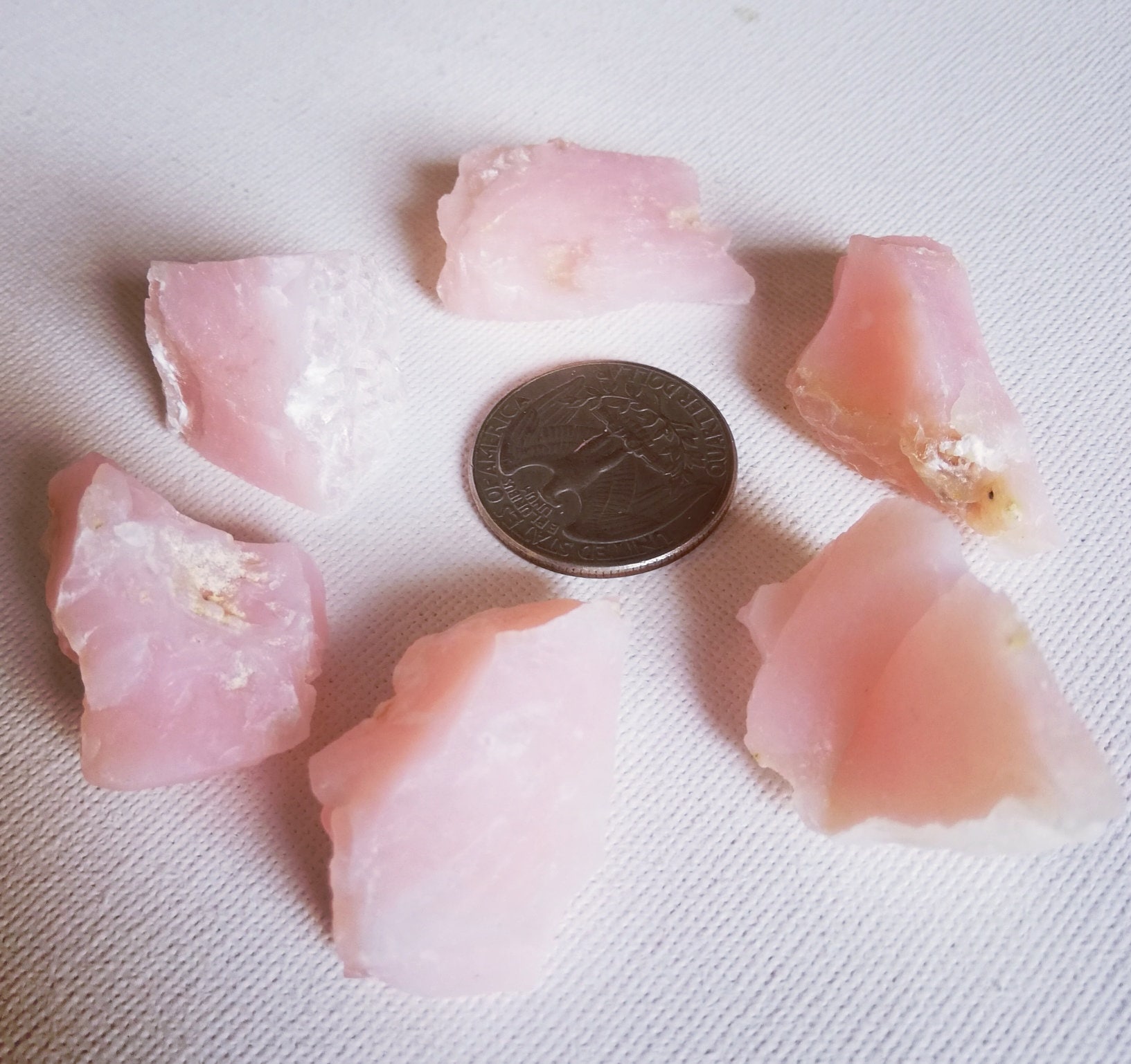 Rosa Opal Rau 6 Proben | 74, 1 Gramm/Brutto Kostenlosen Versand/Versandkostenfrei Rosa Opal Rau 6 Proben | 74, 1 Gramm/Brutto Kostenlosen Versand/Versandkostenfrei von PeruvianCrystals