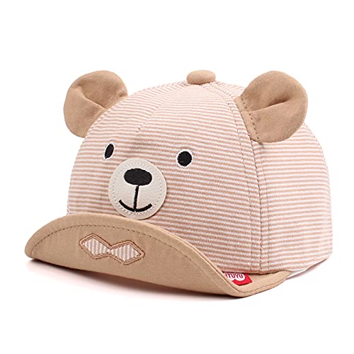 Pesaat Baby Baseball Cap 3-18Monate Baseballmütze Baby Jungen Schirmmütze UV Schutz Mädchen Sommermütze Baby Cap (Khaki, 3-18Monate) von Pesaat