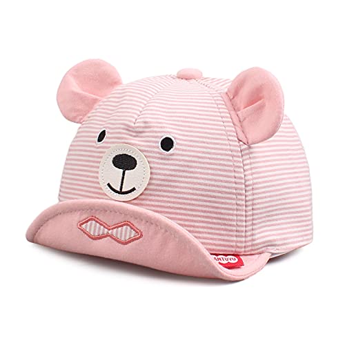 Pesaat Baby Baseball Cap 3-18Monate Baseballmütze Baby Jungen Schirmmütze UV Schutz Mädchen Sommermütze Baby Cap (Rosa, 3-18Monate) von Pesaat