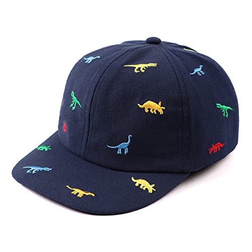 Pesaat Baby Schirmmütze Junge Baseballcap Kinder Sonnenhut UV Schutz Baby Junge Baseballkappe Kinder Jungen Sommerhut(Blau Dinosaurier, Gr.54cm(4-8Jahren)) von Pesaat